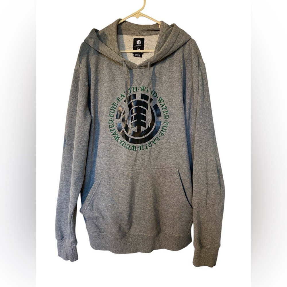 Element Gray Earth Wind Water Fire Logo Hoodie XL